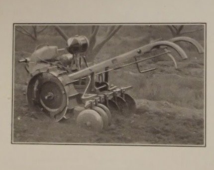 Auto culto cultivator from 1932 - 39 similar to the one found on th cliff plats at Weston Mouth in Devon. This one replaced Plat Farmers Donkeys.