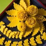 Food Sculpture: Apple Fruit Carving of Turtles & Hummingbirds food sculpture aka food Art